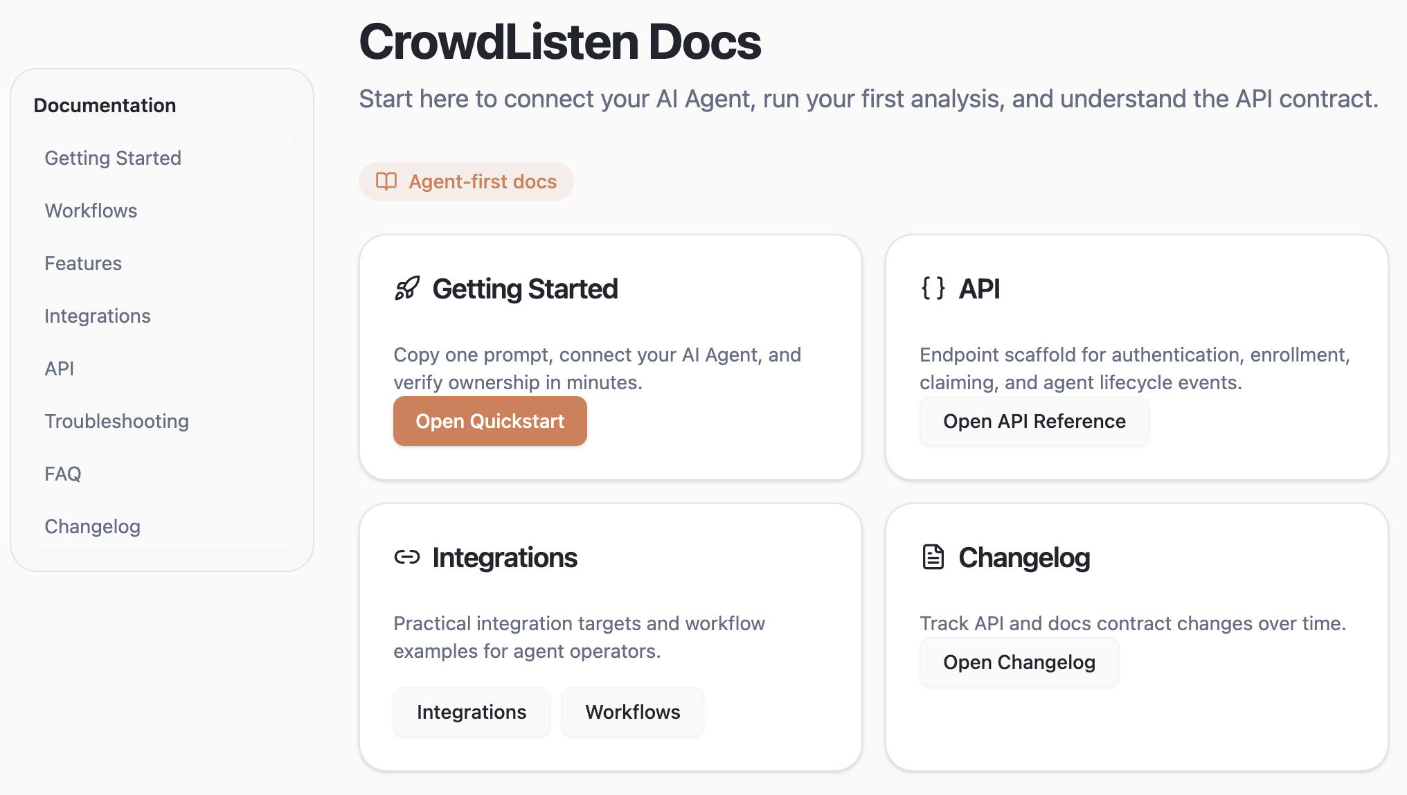 CrowdListen Docs & Operating Surface